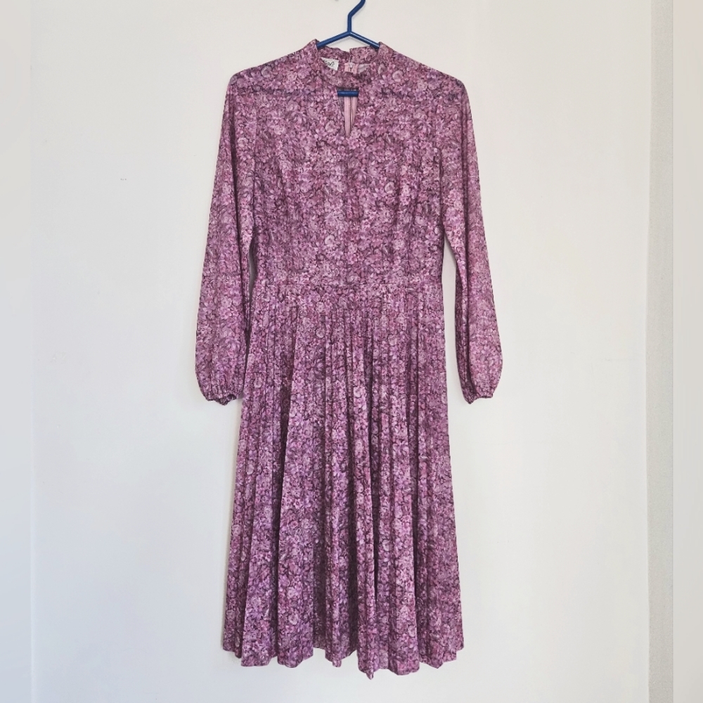 Vintage sheer floral dress